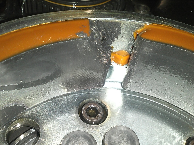 Hier die Ecke vom Polradmagneten