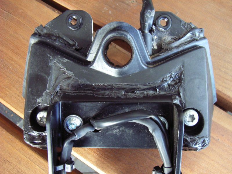 Draufsicht mit Kleberändern